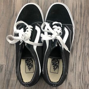 lightly worn black vans